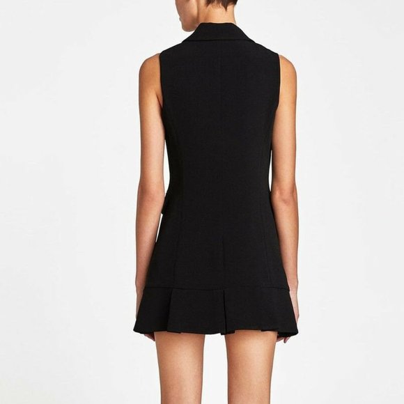 Zara pleated waistcoat dress BLACK - Picture 6 of 6